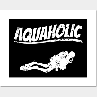 Scuba Diving Aquaholic Posters and Art